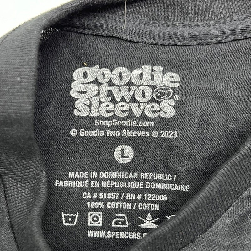 Goodie Two Sleeves Black "Problem Solved" Printed T-Shirt Mens Size Large NEW gallery