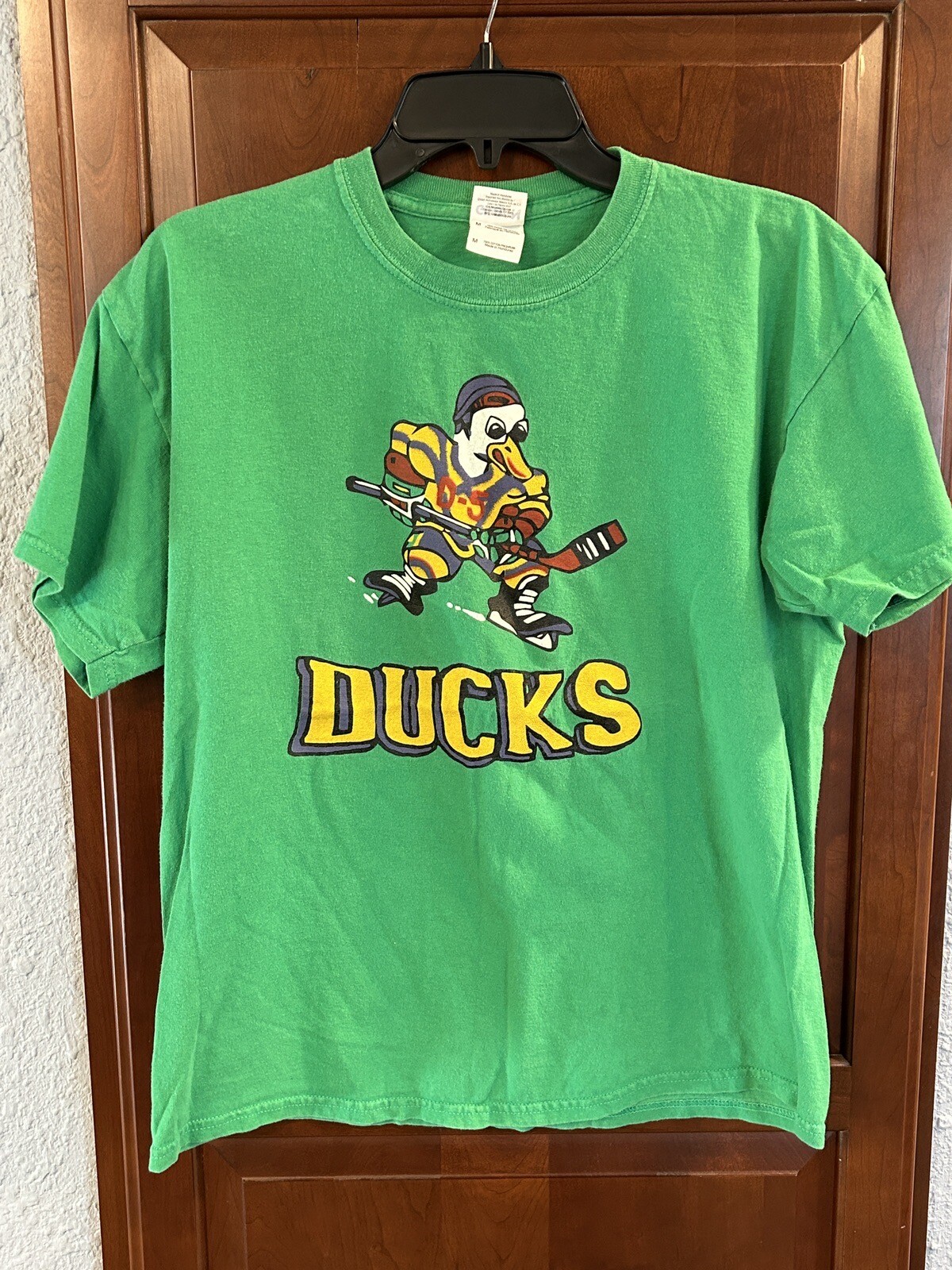 Mighty Ducks T-Shirt Averman Jersey Costume Uniform Movie Green Size Medium