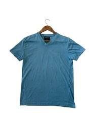 Alpha Beta V Neck Shirt Regular Fit Blue Men’s Size Small Good Condition