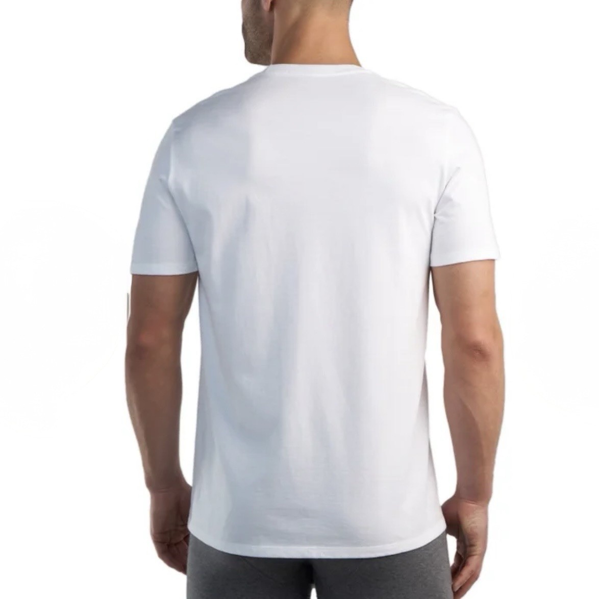 Kirkland Signature Men's Lightweight Cotton Crew T-Shirts, 6-Pack White Size M gallery