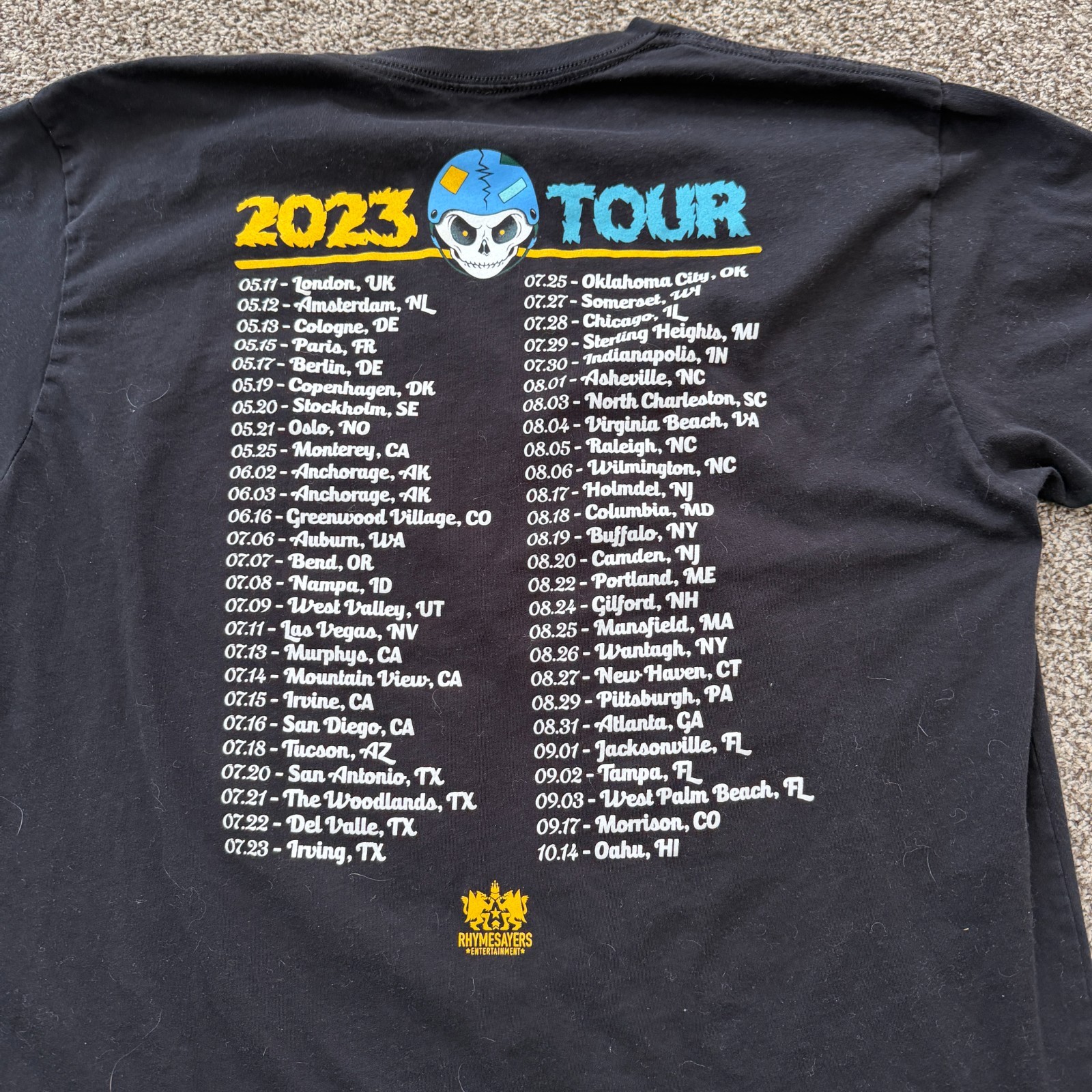 Rhymesayers Atmosphere T shirt Mens XL 2023 Tour Black Graphic Skate Concert Tee gallery