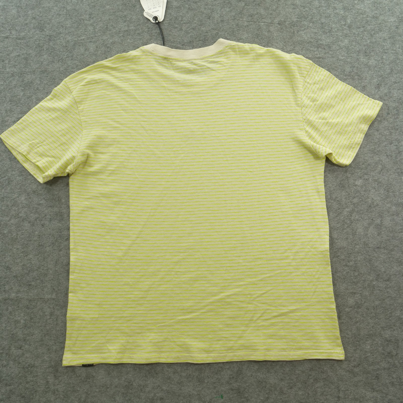 Prana Shirt Mens Medium Yellow Paxton Crew Striped Organic Short Sleeve New gallery