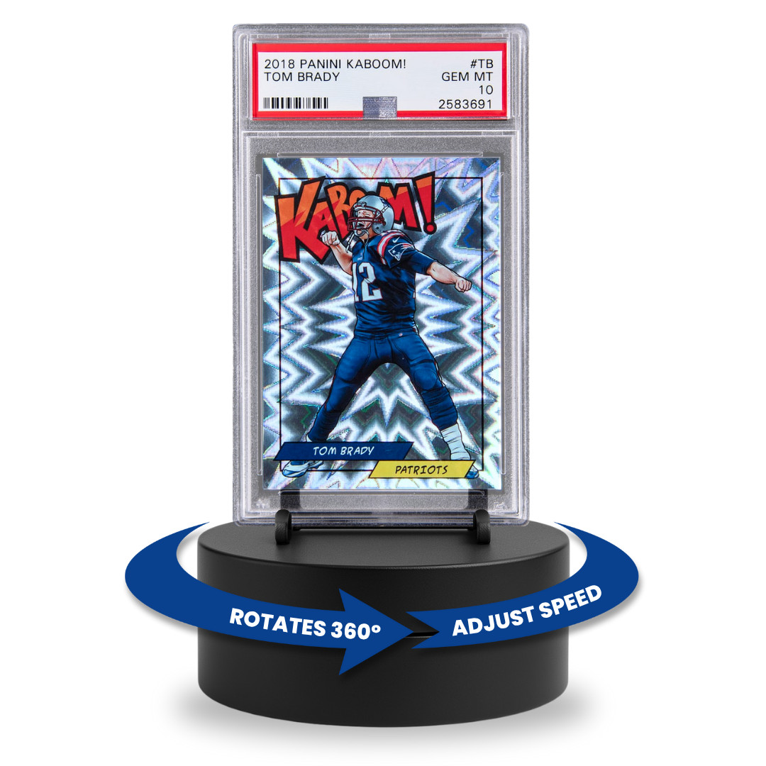 Sports Trading Card Rotating Display – Adjustable Speed Spinning Stand Holder
