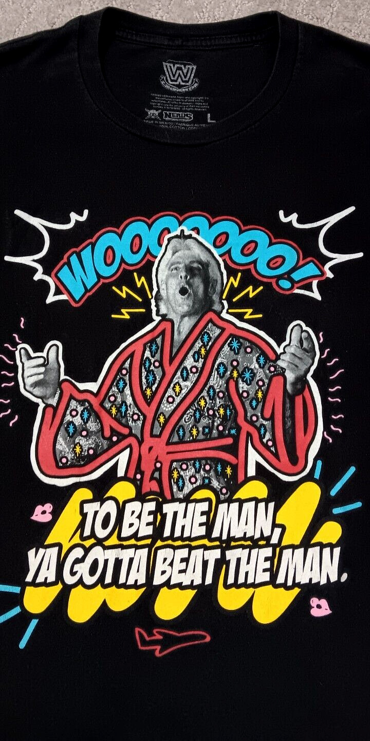WWE Legends Ric Flair 2018 Print T Shirt _ Size Large,runs small see measurement gallery