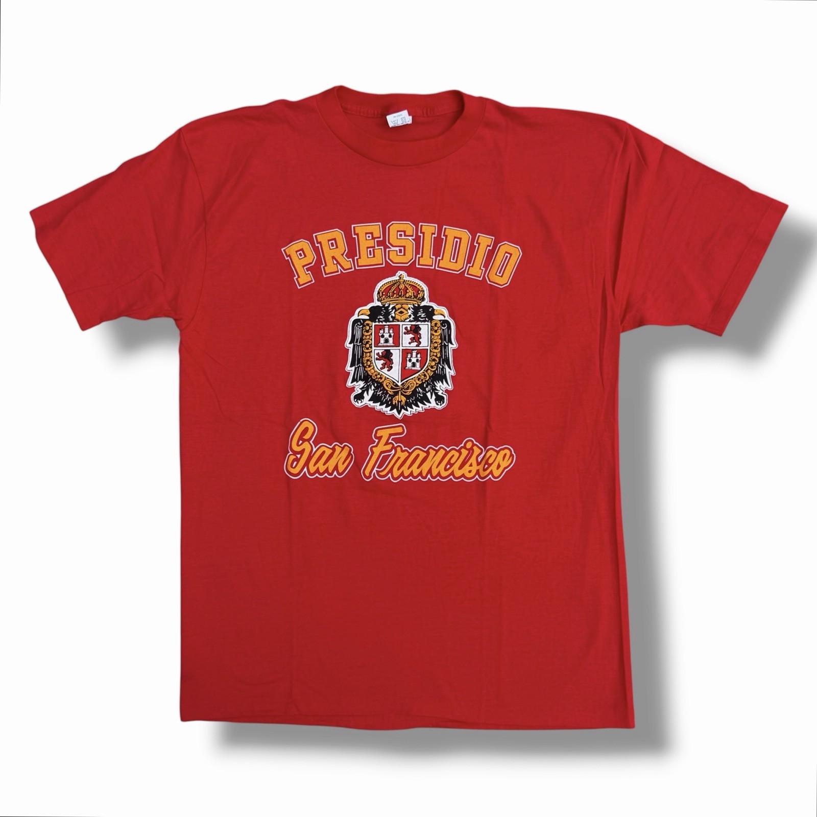 Vintage 80s Presidio San Francisco T-Shirt Red Size XL Artex USA gallery