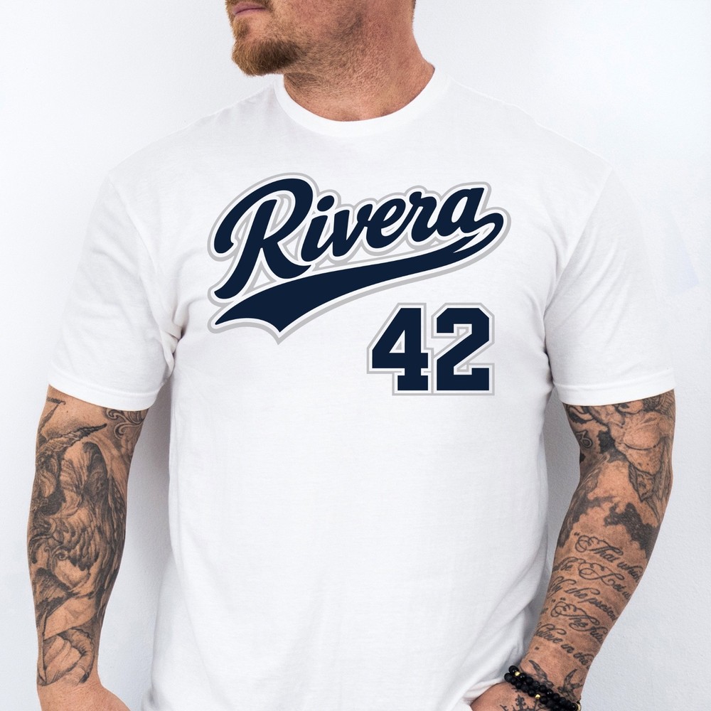 Rivera 42, The Sandman | New York Baseball themed Soft Ring Spun Cotton T-Shirt