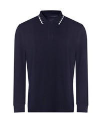 Personalised Custom Just Polos Awdis Long Sleeve Tipped 100 Polo Casual JP103