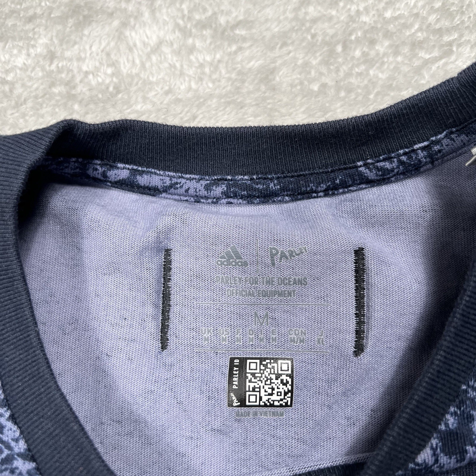 Adidas x Parley T Shirt Adult M Silver Violet AOP For The Oceans S/S Tee HR6995 gallery