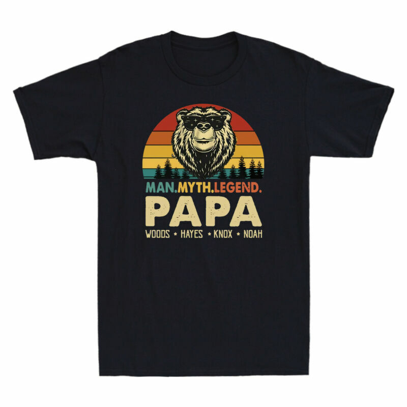 Bear Man Myth Legend Papa Woods Hayes Noad Vintage Men's Short Sleeve T-Shirt gallery