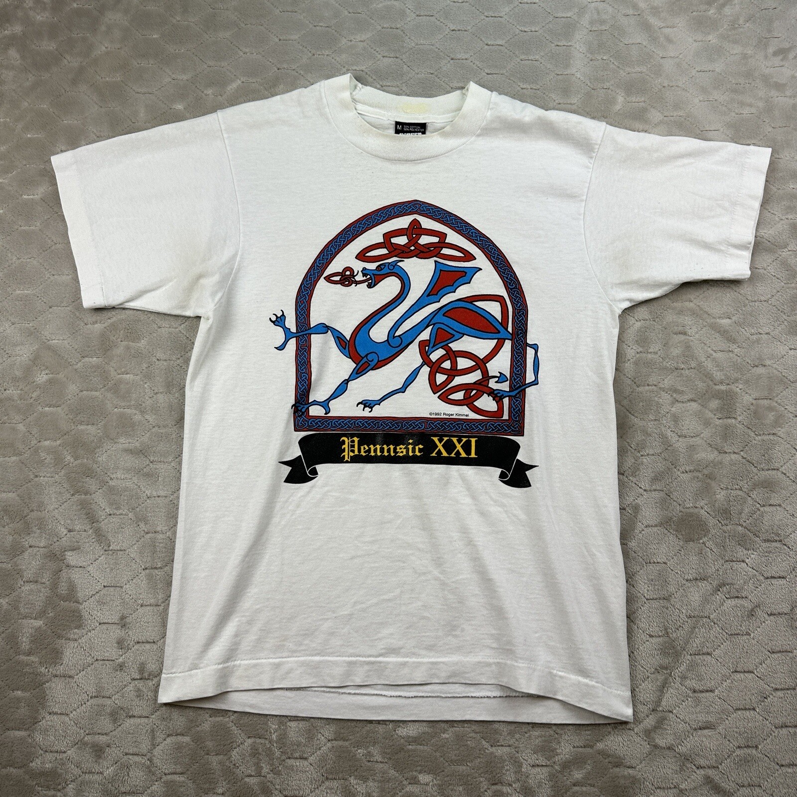 VTG Pennsic XXI Celtic Design Shirt - Sz M - Stained Singled Stitch See Pics gallery