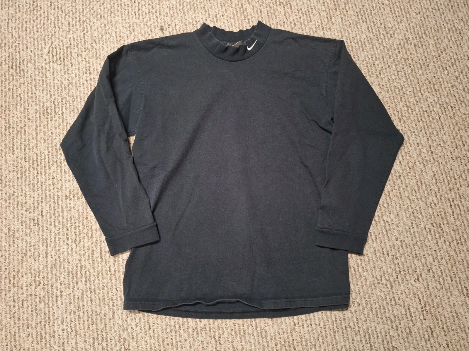 Vintage 90s 00s Nike Black Turtleneck Long Sleeve Shirt L