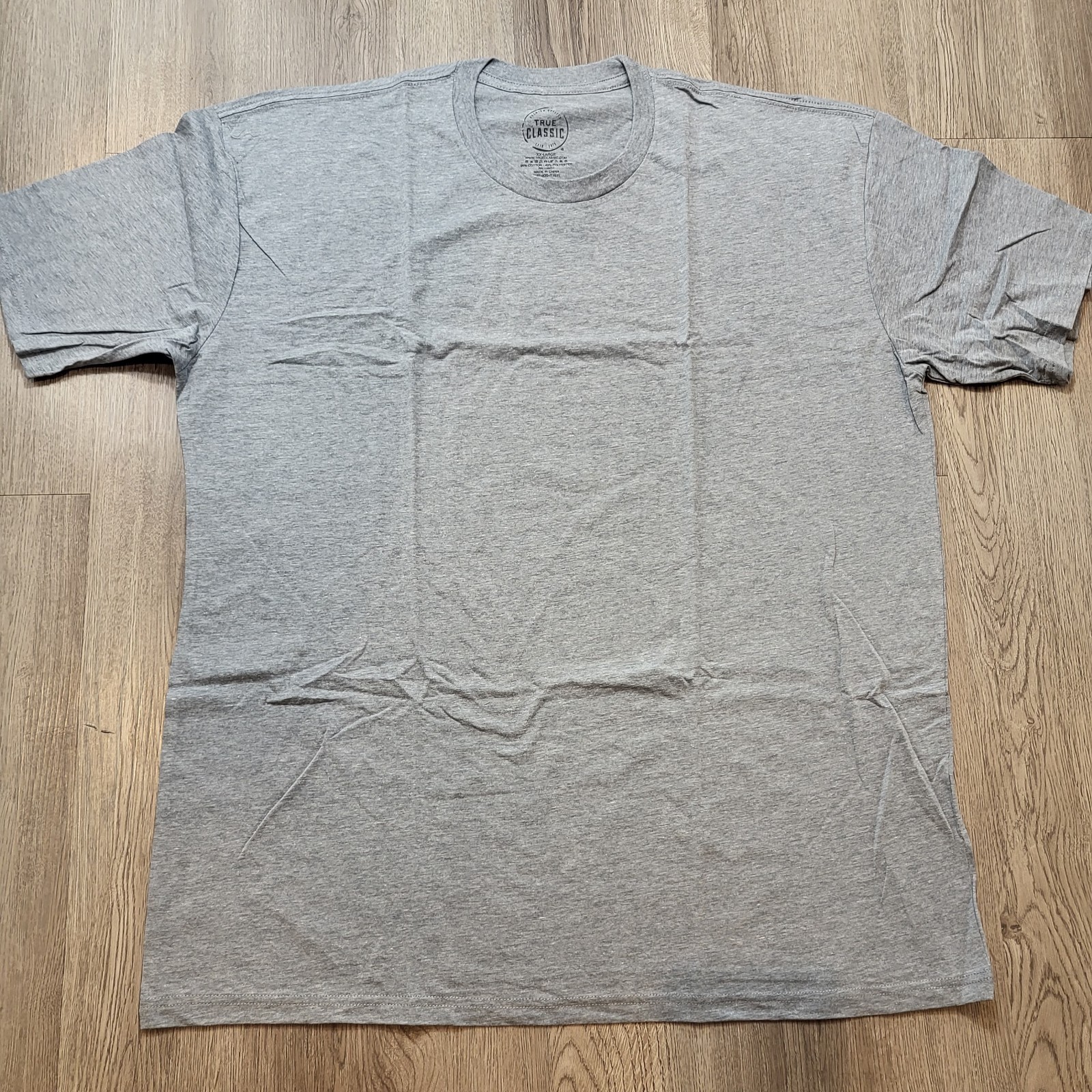 Set of 3 True Classic Crew Neck T-Shirt Men's Light Gray 2XL -New! gallery