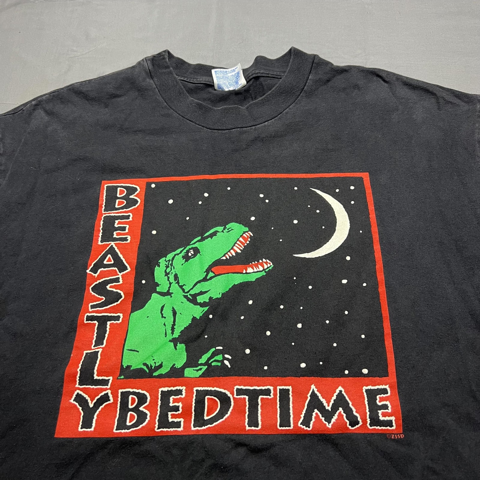 Hanes Shirt Mens XL Black Beastly Bedtime Dino San Diego Wild Animal Park Tee gallery