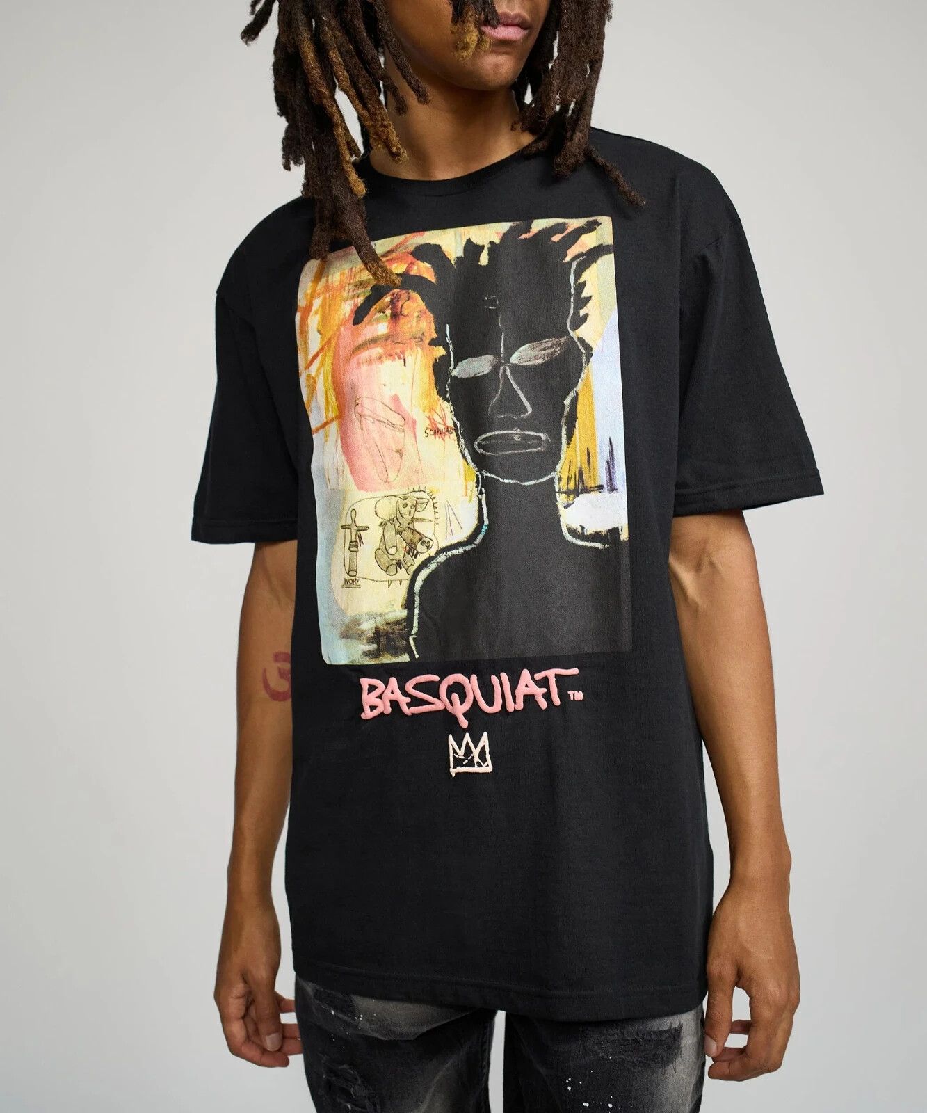 Reason Jean-Michel Basquiat T-Shirt Men’s L, XL Black Self Portrait gallery