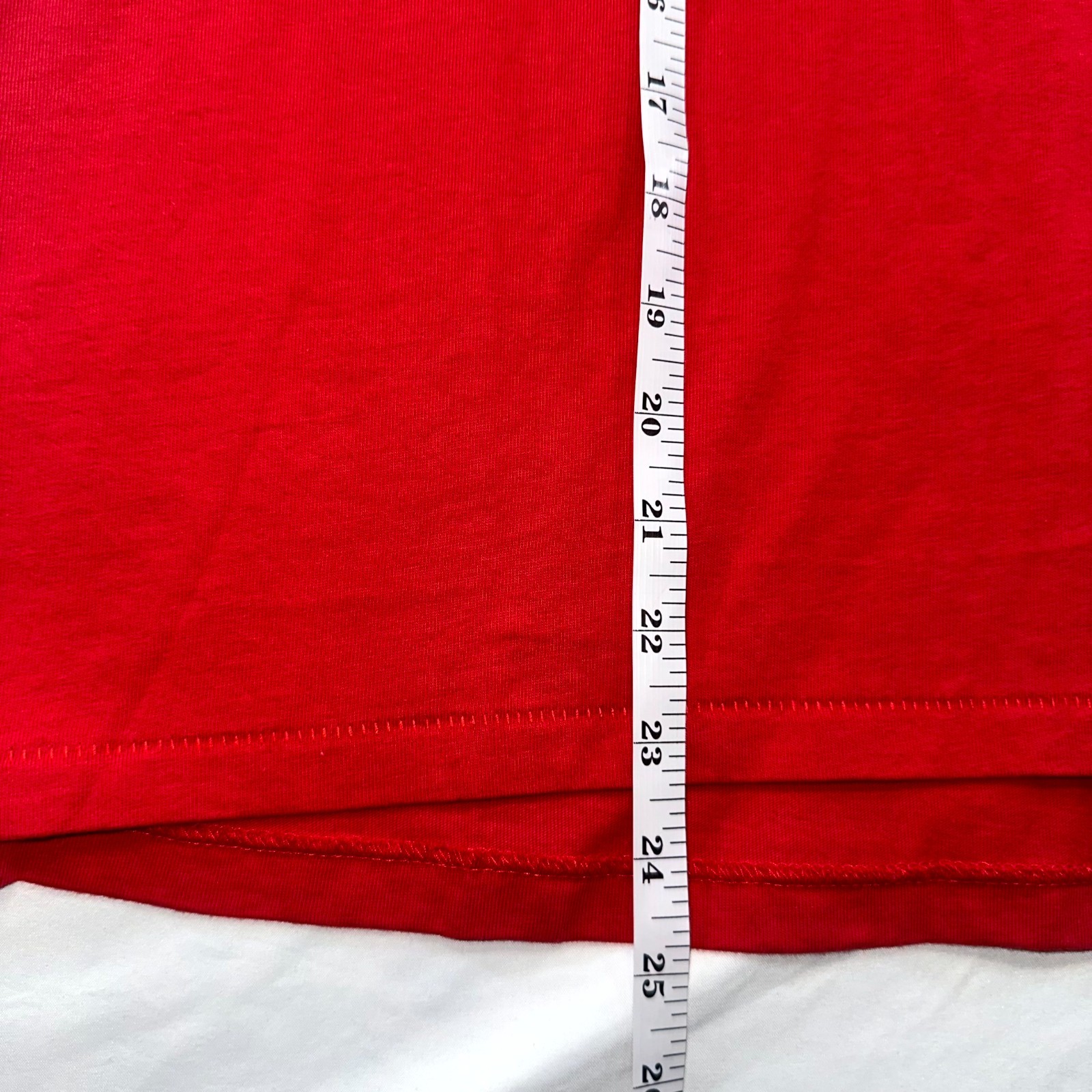 Rhude Reverse Tee Shirt Mens Extra Small Red Crew Neck Embroidered Logo Cotton gallery