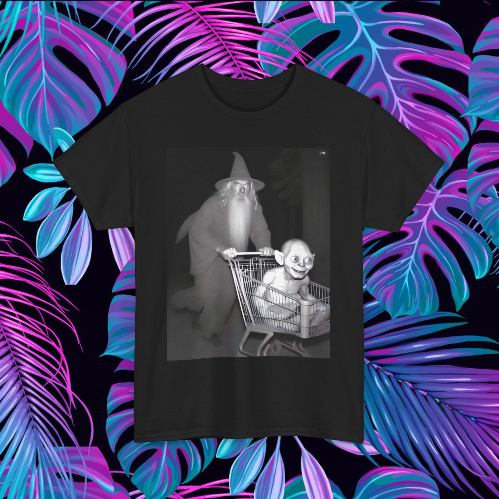 Gandalf trolley Gollum Smeagol Funny LOTR Shirt Cotton Unisex gallery