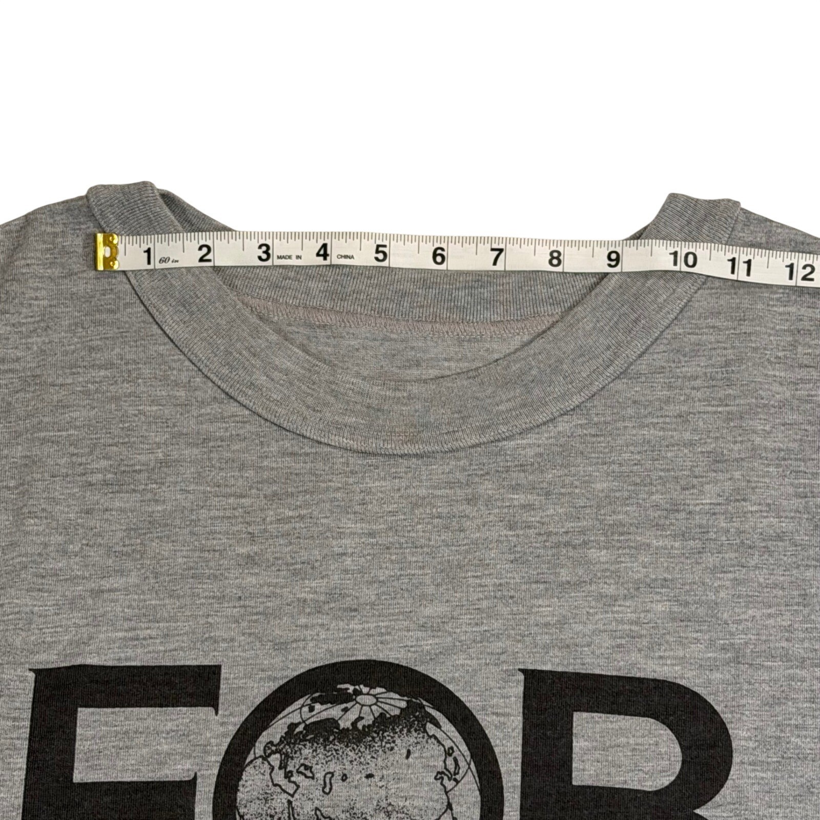 Vintage 1992 FOB Hong Kong Graphic T-Shirt XL Heather Gray January 18th Tee gallery