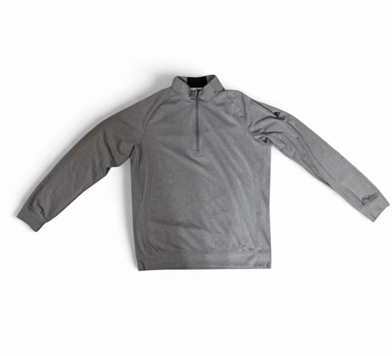 Adidas Men’s 1/4 Zip Performance Pullover Gray Size S Long Sleeve