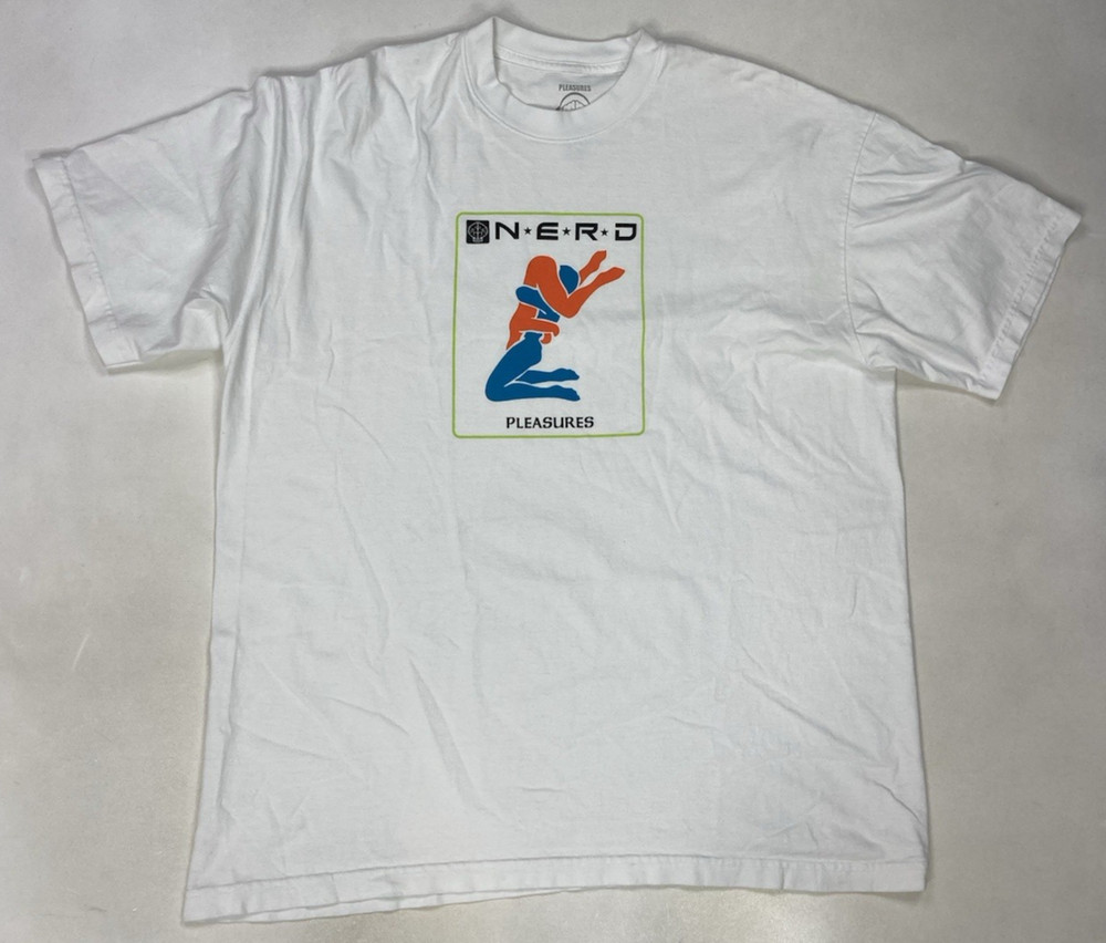 Pleasures Provider x NERD Graphic T-shirt Men XL White N.E.R.D. Music