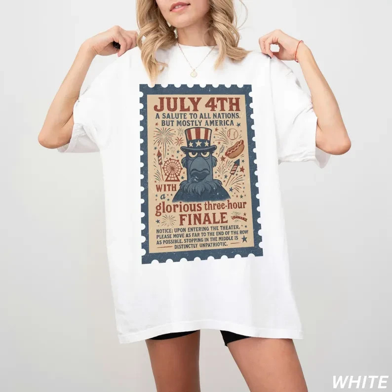 The Original BUT MOSTLY AMERICA Tee, Patriotic Sam Eagle Muppets July 4th gallery