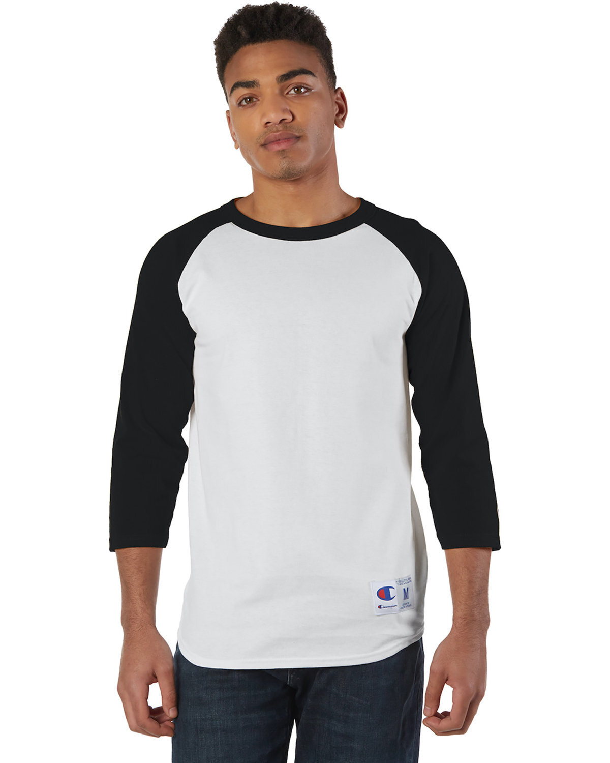 Pack Of 2 Champion T1396 Adult Short Sleeve Crew Ringer Stylish Plain T-Shirt gallery