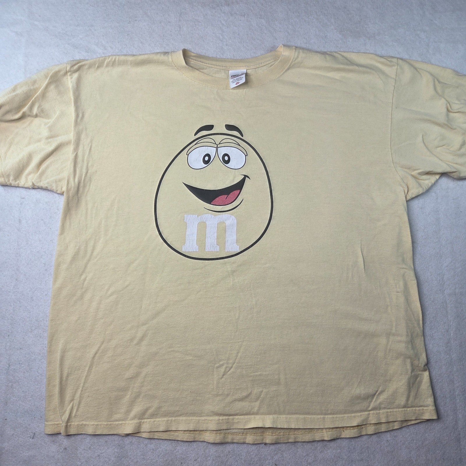 M&M's Character Graphic T-Shirt Tan Beige Anvil 2XL Candy Logo Tee gallery
