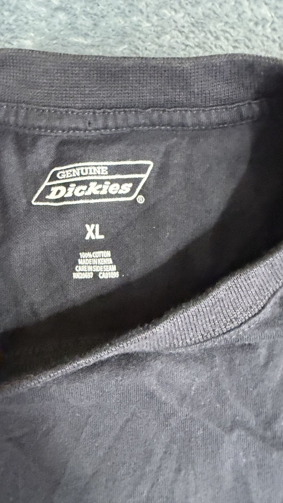 Genuine Dickies Mens Black Pocket T-Shirt XL gallery