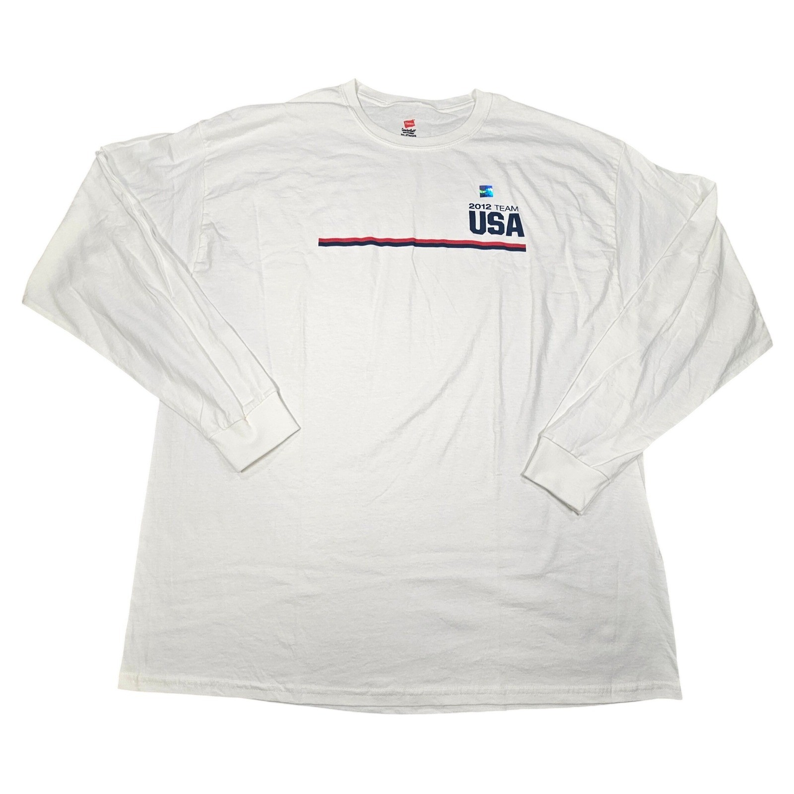Vintage 2012 Team USA Olympic Long Sleeve Shirt White 2XL Hanes ComfortSoft Crew gallery