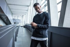 Build Your Brand Long sleeve with cuff rib – Long cut, Set-in sleeves