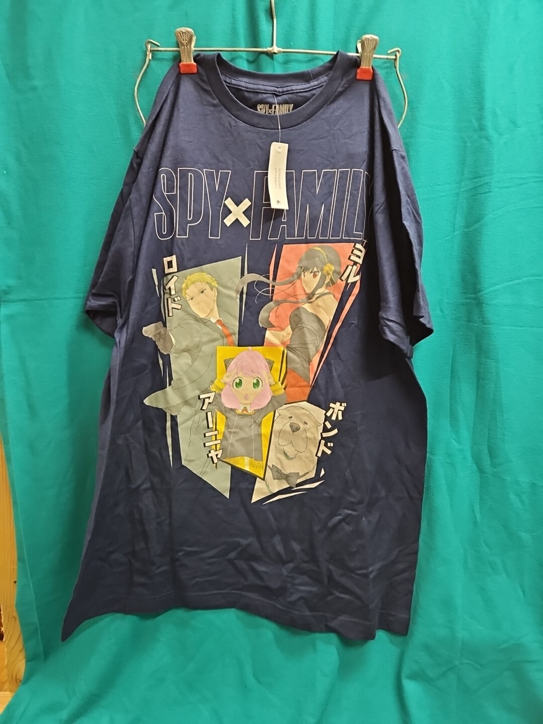 SPY x FAMILY Men’s Size Large Graphic T-Shirt Tee Short Sleeve • Blue NWT