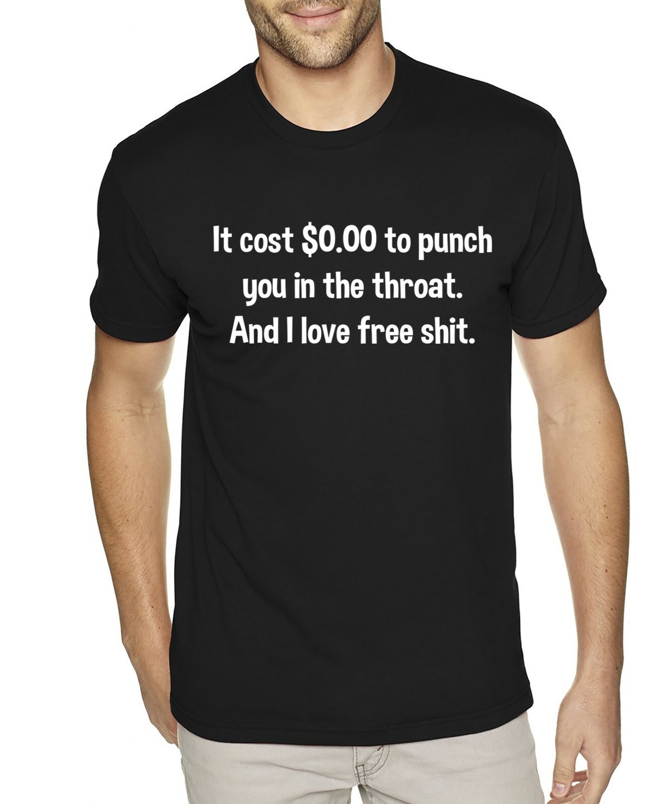 Humorous Rude Sarcastic Graphic Novelty Offensive Funny T Shirt Throat Punch Tee gallery