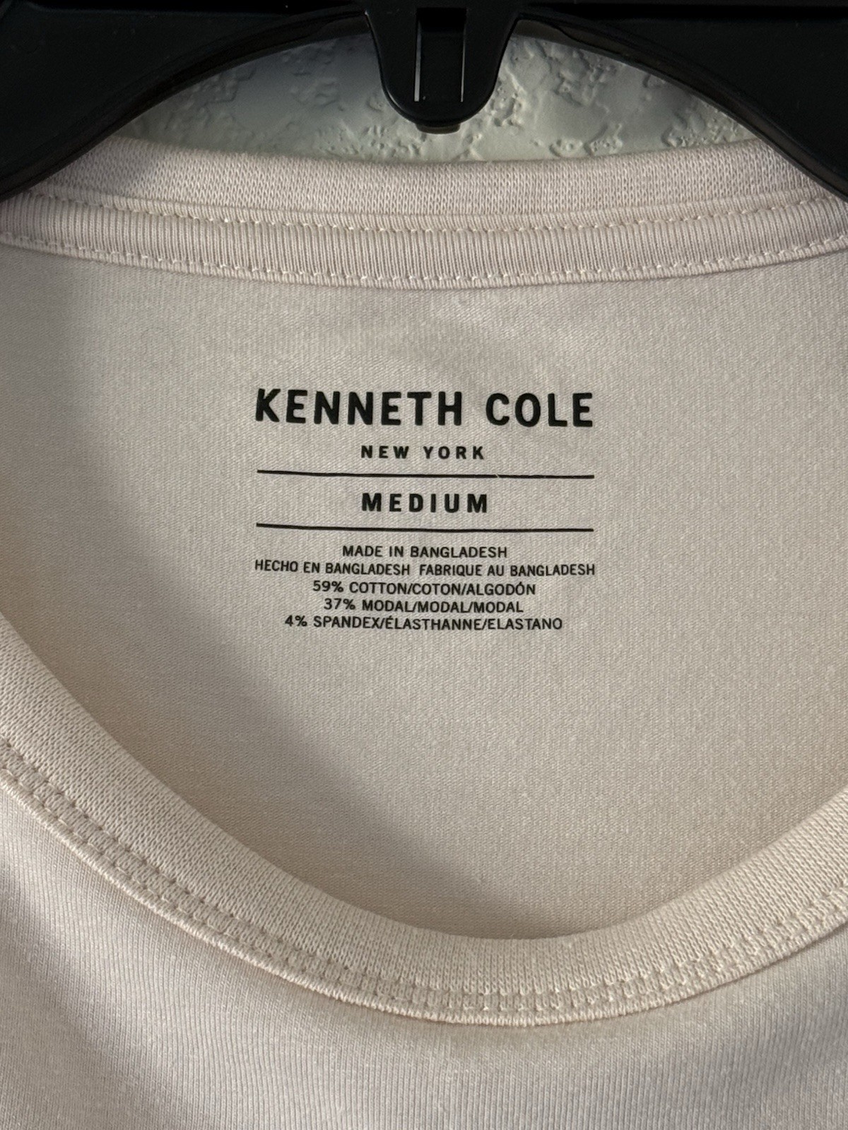 KENNETH COLE Crew Neck T-shirt Modal Blend Soft Blush Size Medium MSRP $49 gallery