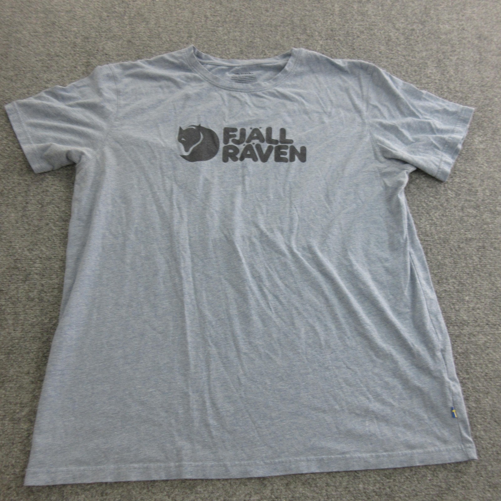Fjallraven Shirt Mens 2XL Gray Short Sleeve Logo Graphic Tee Top Outdoor