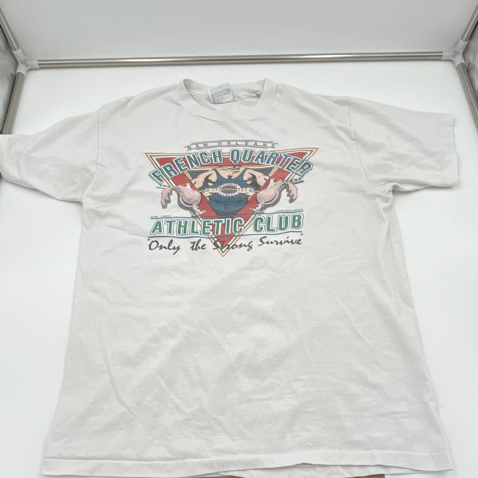 Vintage New Orleans French Quarter Athletic Club T-Shirt Large VTG