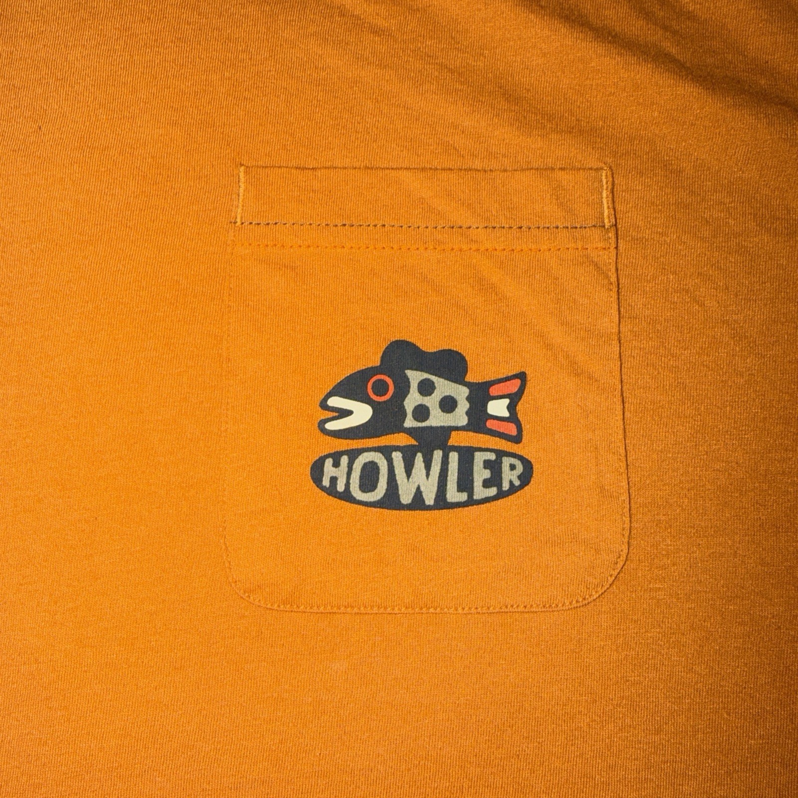 Howler Brothers Mens XL Burnt Orange Graphic Pocket Tee T Shirt Cowboy Outdoor gallery