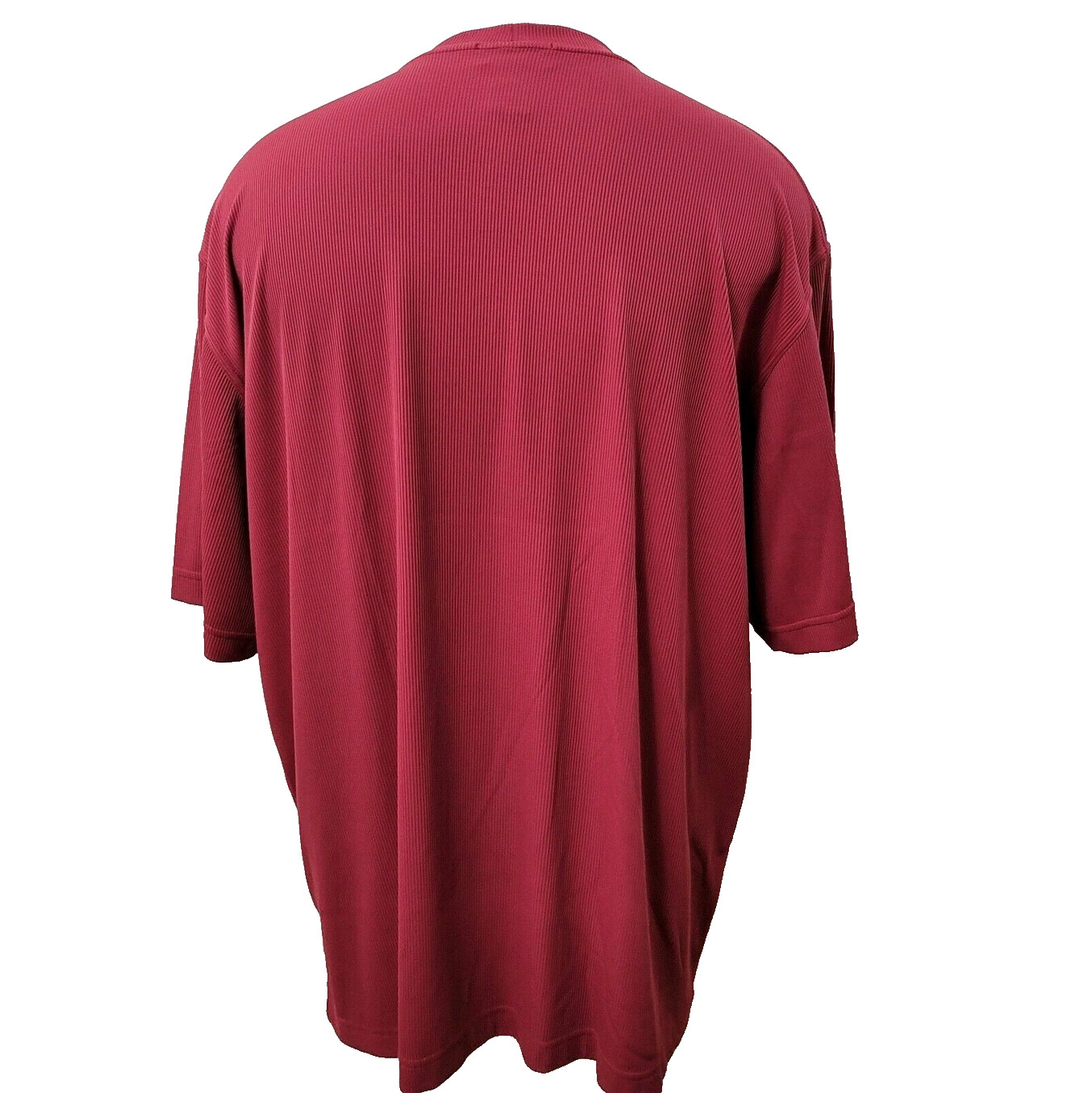 Toscano Men's Size XL Solid Red Nylon Blend Short Sleeve Crew-Neck T-Shirt gallery