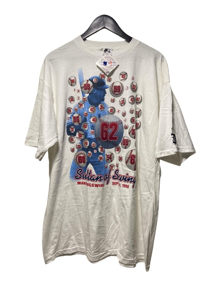 Vintage 90s Starter Mark McGwire T Shirt Size XL MLB Sultan Of Swing New W Tag