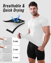 Men’s Compression Shirts 3 Pack, Compression Shirts for Men Short Sleeve Athl…