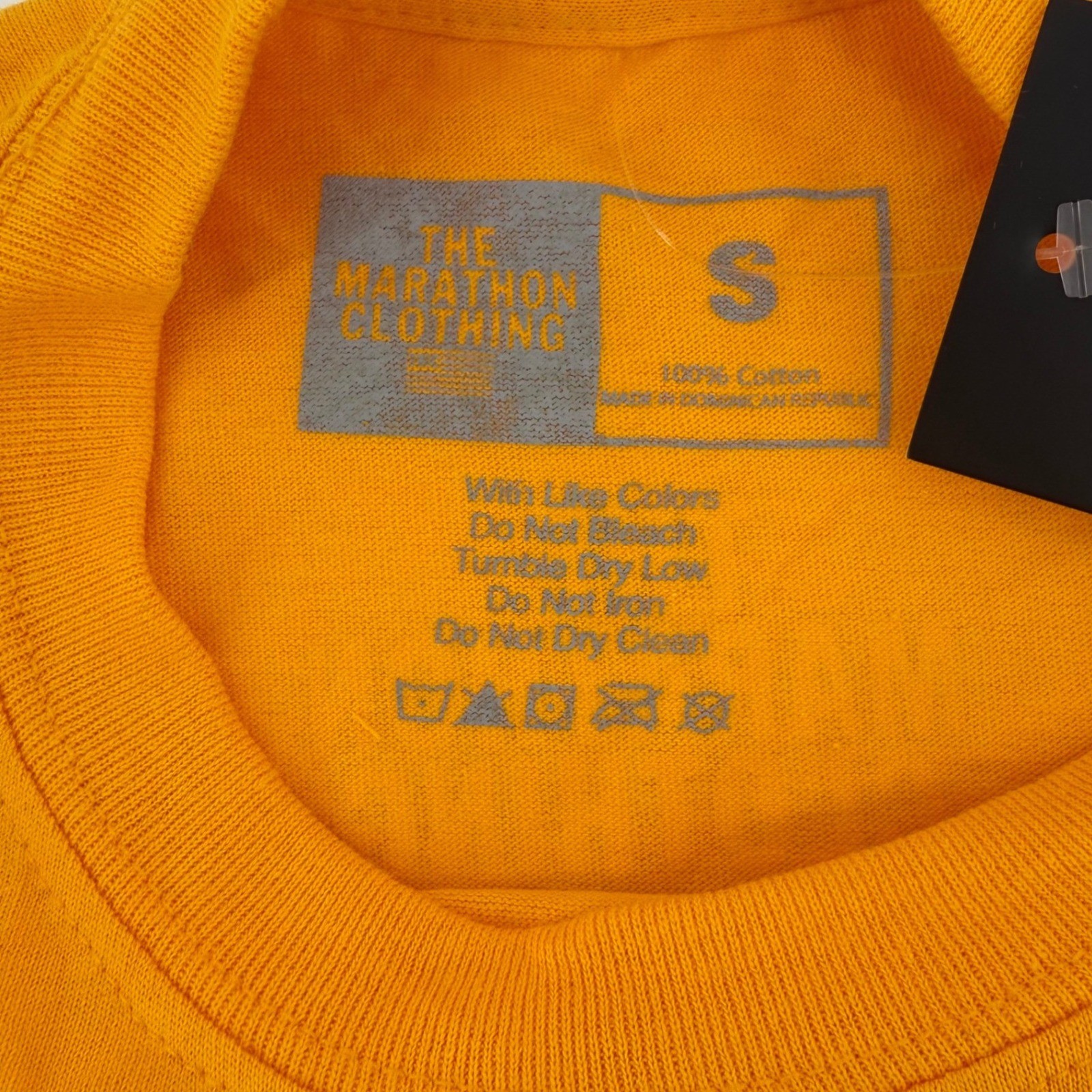 NWT The Marathon Clothing Crenshaw Tee Yellow Blue Short Sleeve Small TMC gallery