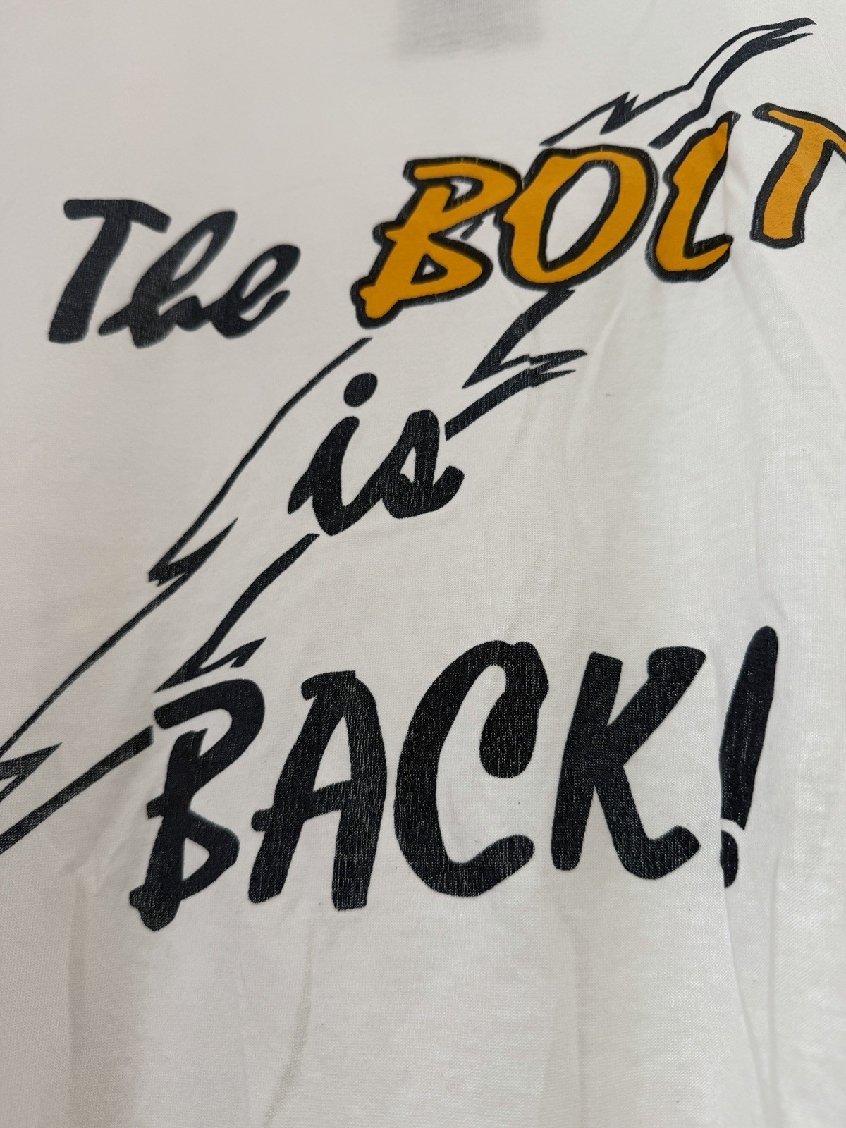 Vintage 90s San Diego Chargers The Bolt is Back Blue Large T-Shirt gallery