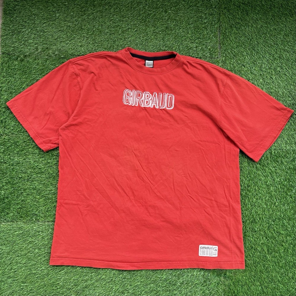 Vintage Marithe Francois Girbaud Embroidered T-Shirt Orange Mens XXL Hip Hop Y2K