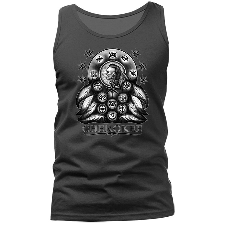 Cherokee Native American Warrior Dream Catcher Tank Top