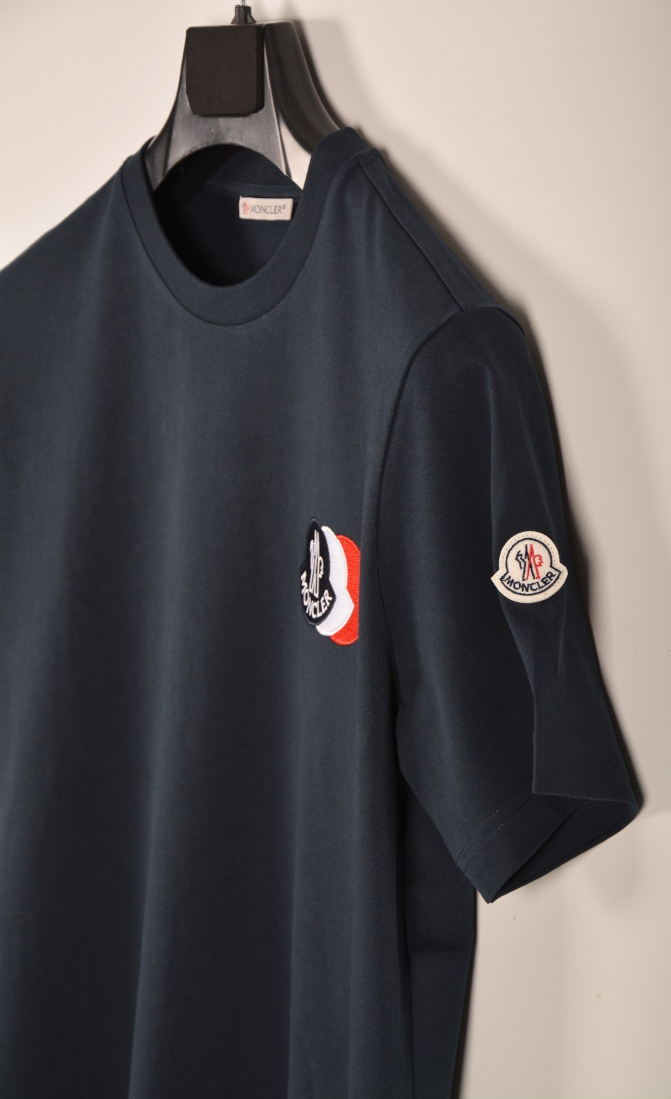 Men's Moncler Navy Cotton T-Shirt Medium Short Sleeve gallery