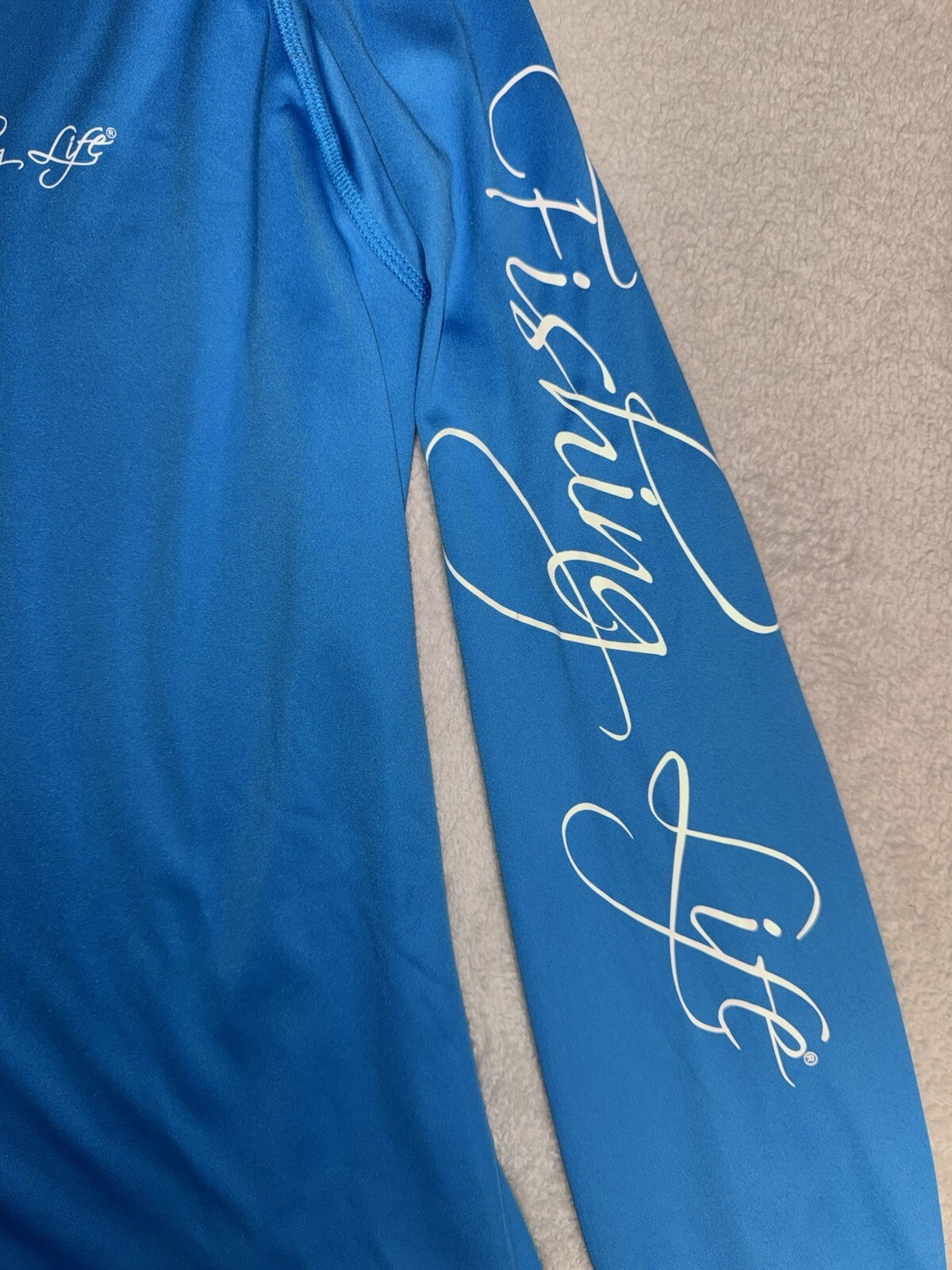 Fishing Life Shirt Men’s XL Blue Fishing Fisherman Long Sleeve Tee Casual gallery