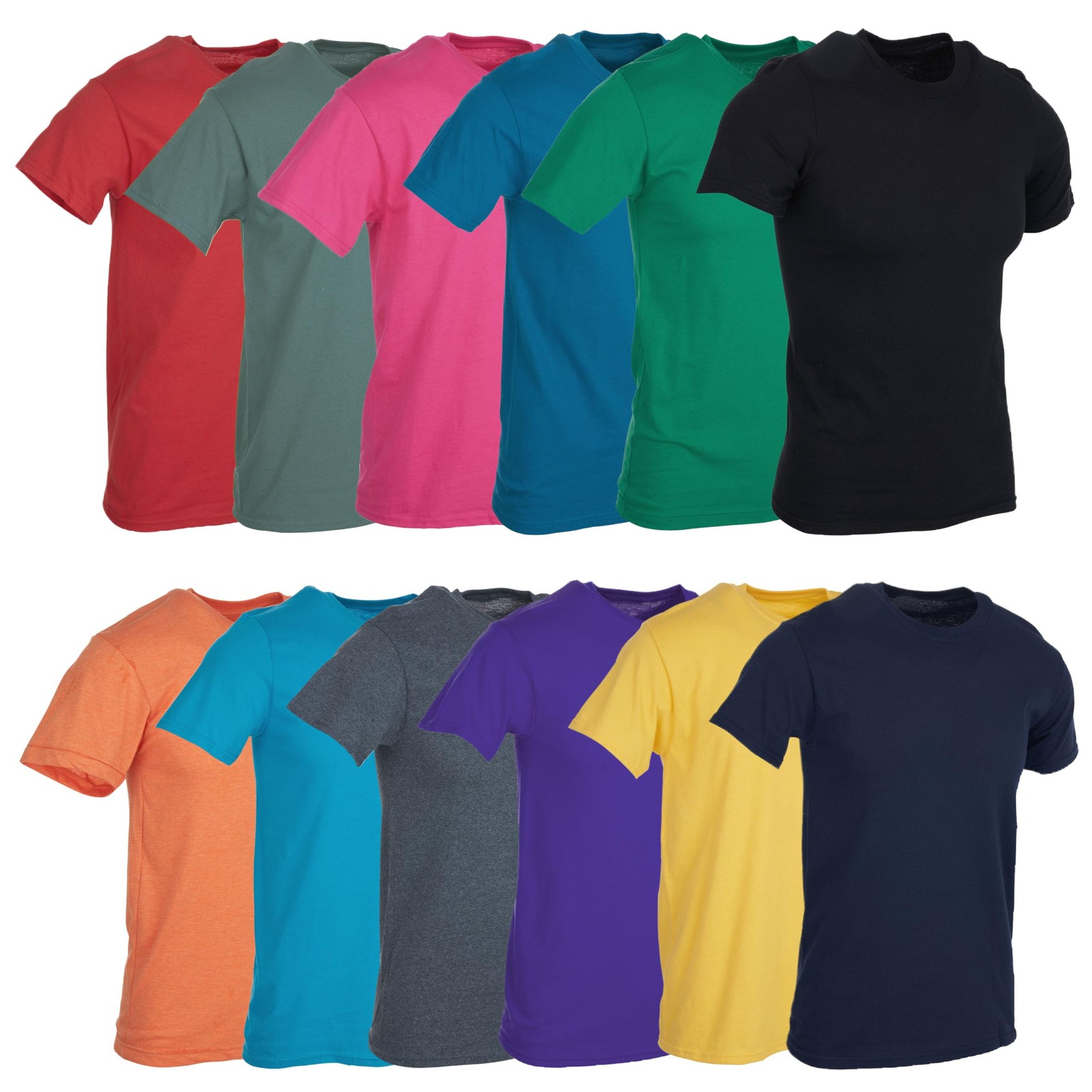 12 Pack Plus Size Men's Cotton T-Shirt Bulk Big & Tall Short Sleeve Lightweig... gallery