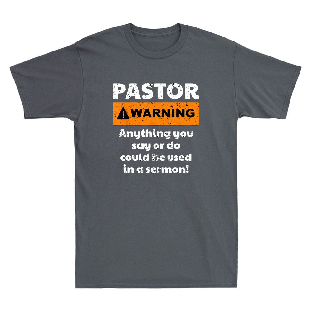 Pastor – Warning I Might Put You In A Sermon Funny Quote Vintage Men’s T-Shirt