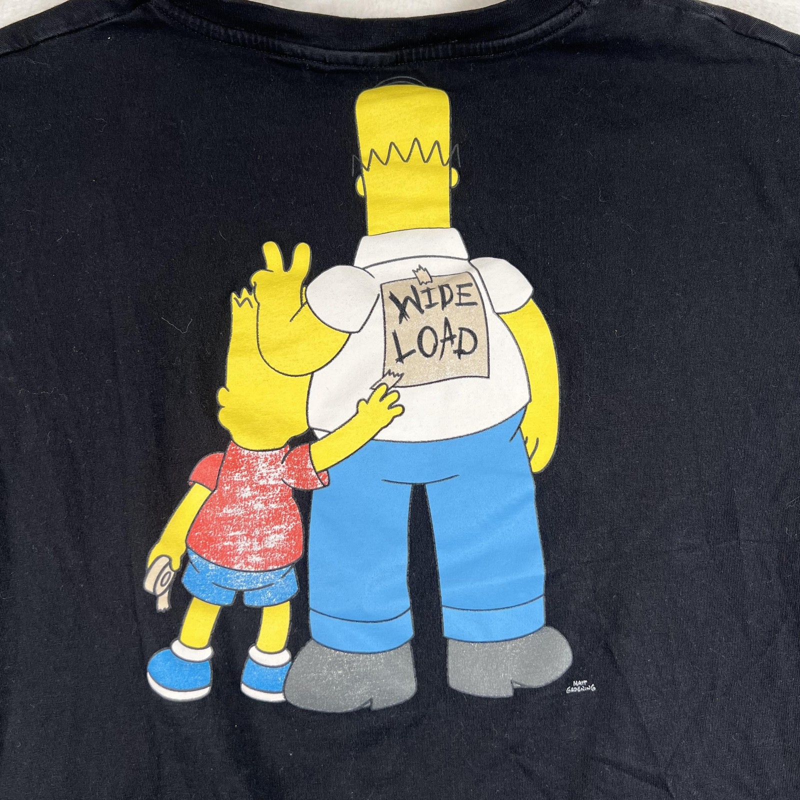 The Simpsons Shirt Mens Large Black Homer Bart Wide Load Graphic Cartoon Tee gallery