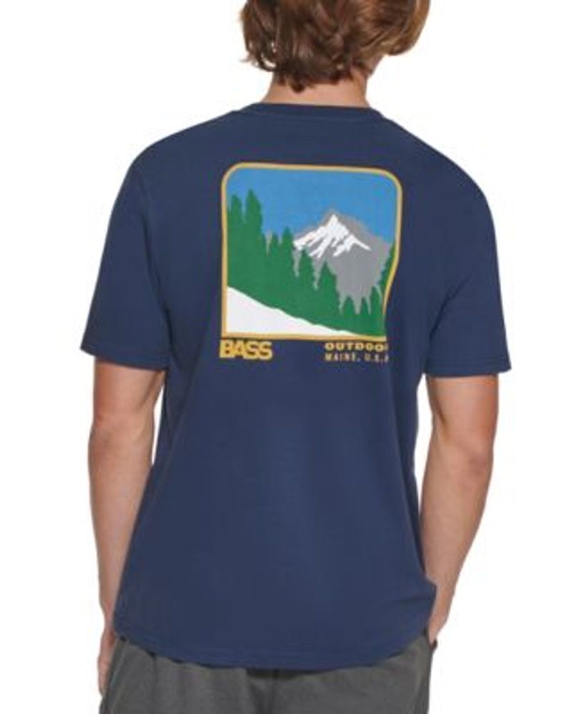 Bass Outdoor Men’s Mountain Range Graphic T-Shirt Dress Blue