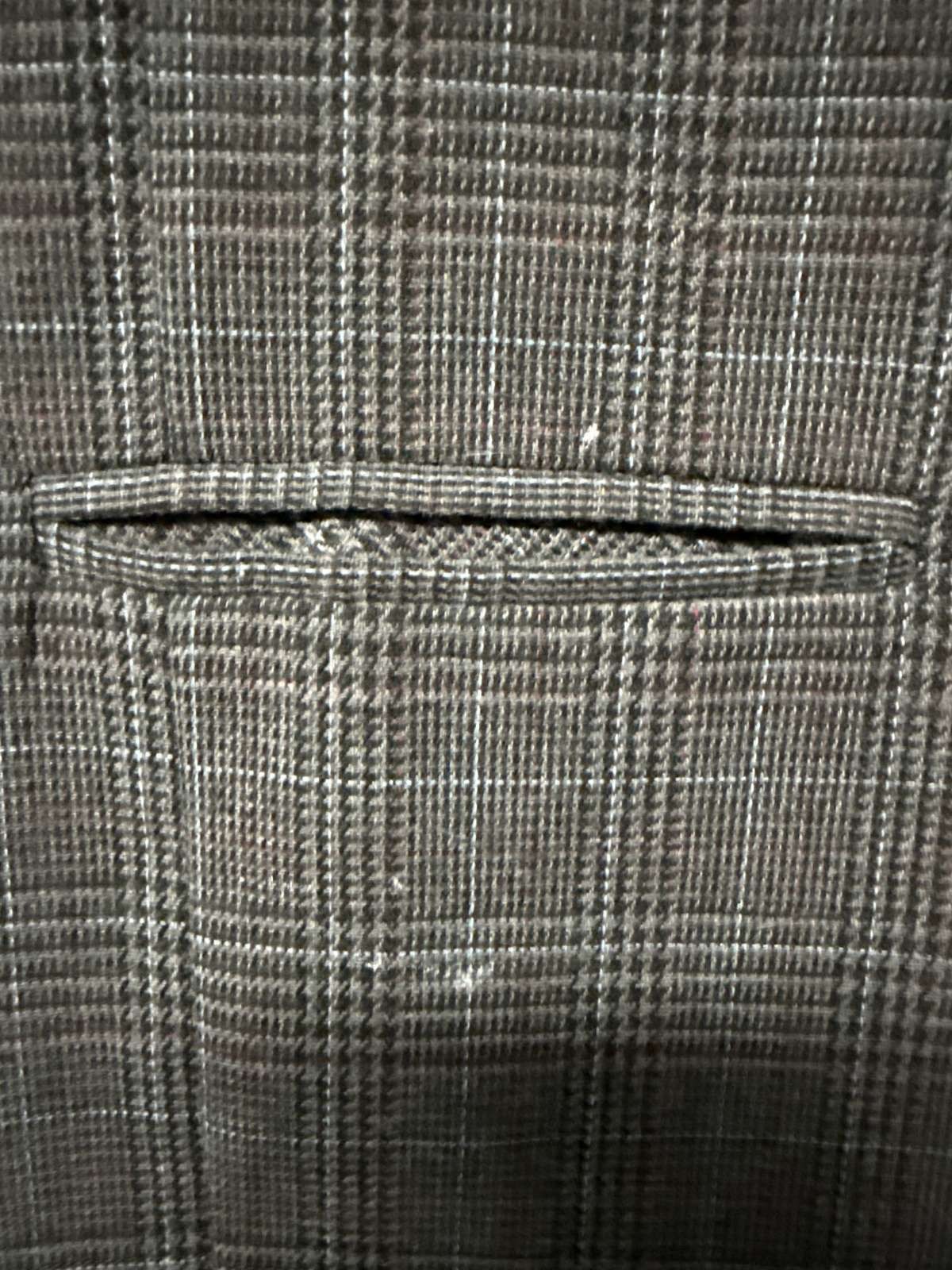 Gray Plaid Suit Vest Waistcoat Adjustable Back 19x27 Unbranded gallery
