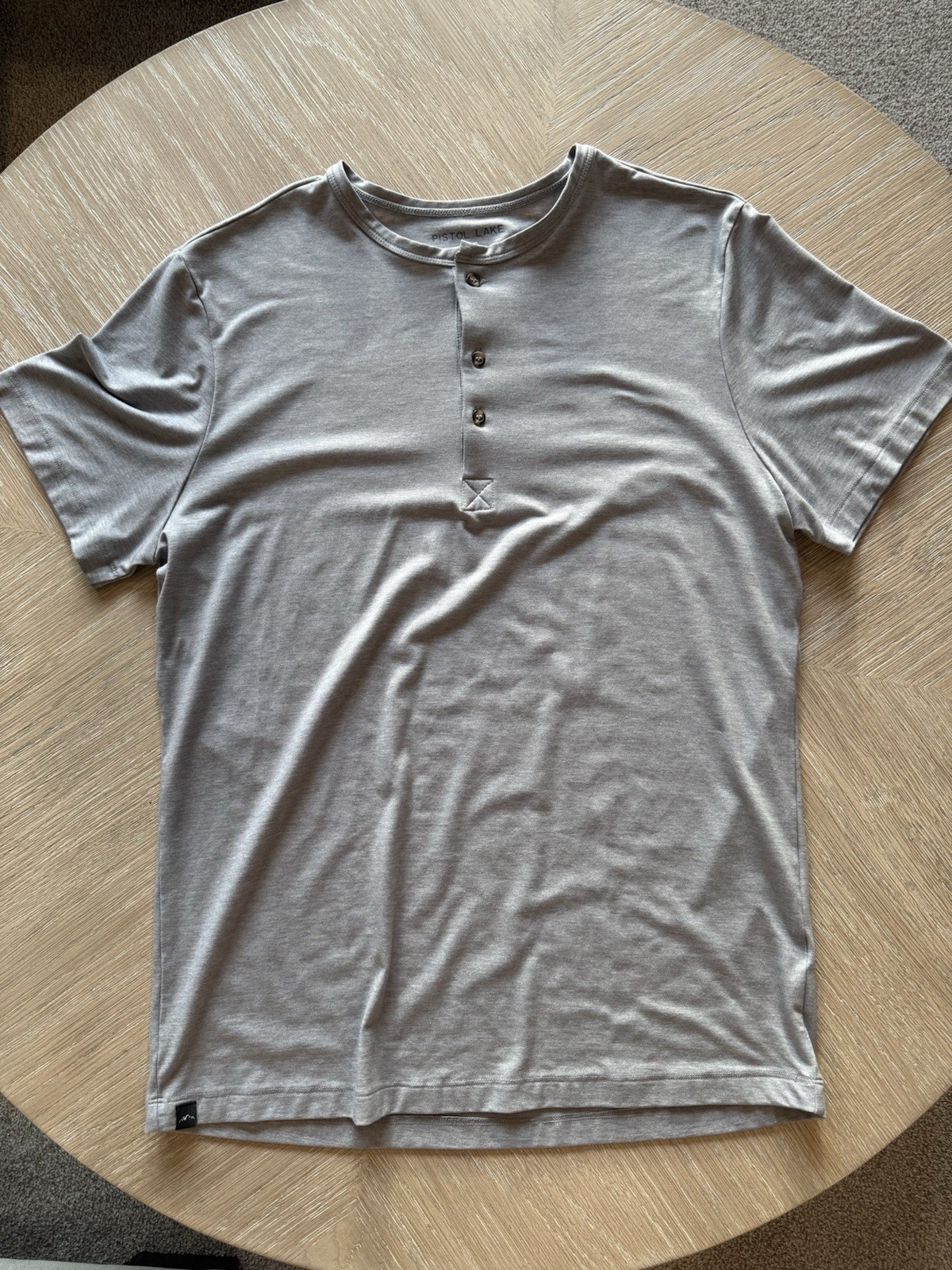 Pistol Lake Men’s Short Sleeve Henley XL Gray gallery